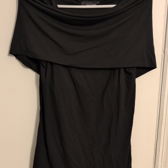 ANALILI Women's Wide Cowl Neck Sleeveless Top Black $135 New Sz Medium - Picture 3 of 3